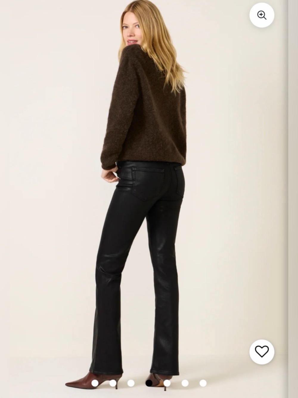 PAIGE High Rise Laurel Canyon Black Coated